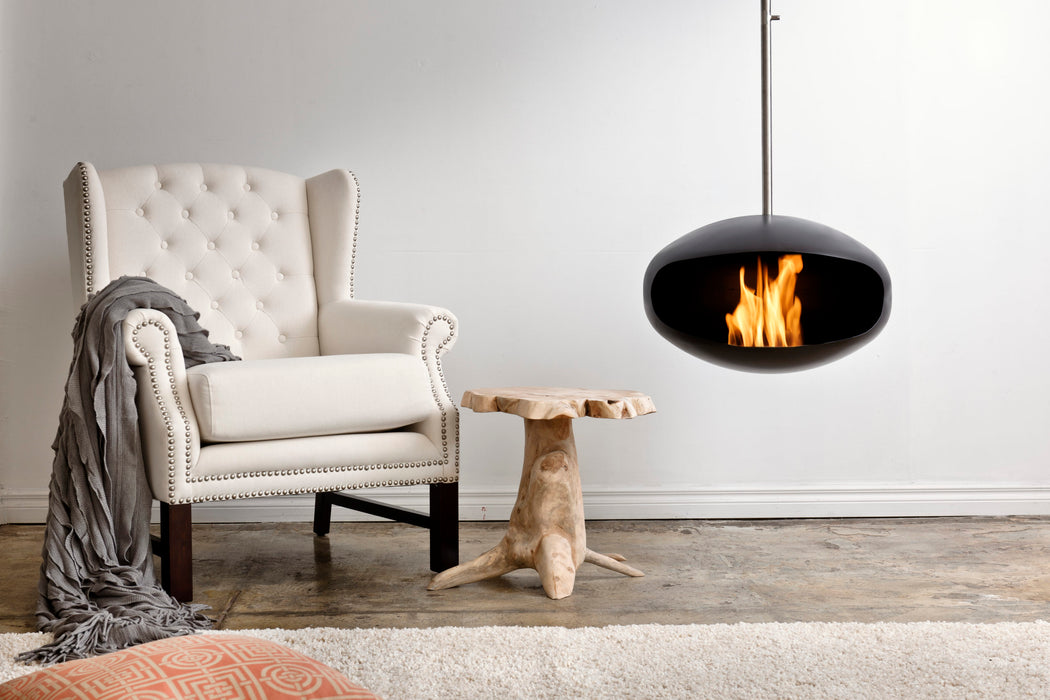 Cocoon Fires Aeris Hanging All Black -Ethanol Fireplace