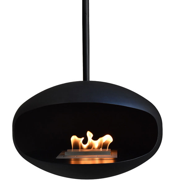 Cocoon Fires Aeris Hanging All Black -Ethanol Fireplace