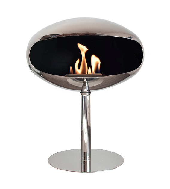 Cocoon Fires Pedastal Standing All Stainless Steel - Ethanol Fireplace