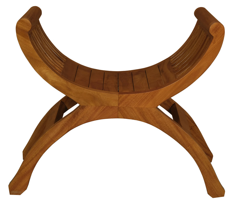 Maeve Solid Timber Single Seater Stool (Light Pecan)