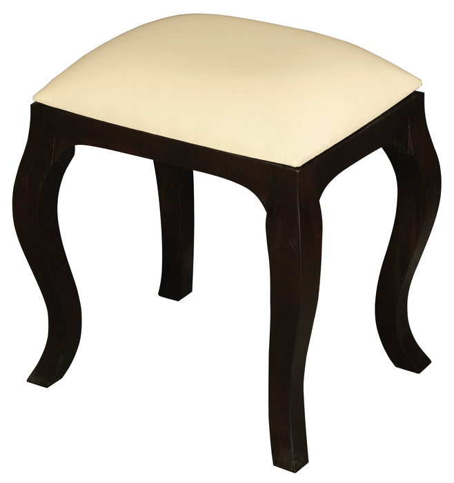 Queen Anne Stool for Dressing Table (Chocolate)