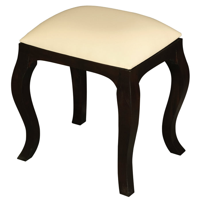 Queen Anne Stool for Dressing Table (Chocolate)