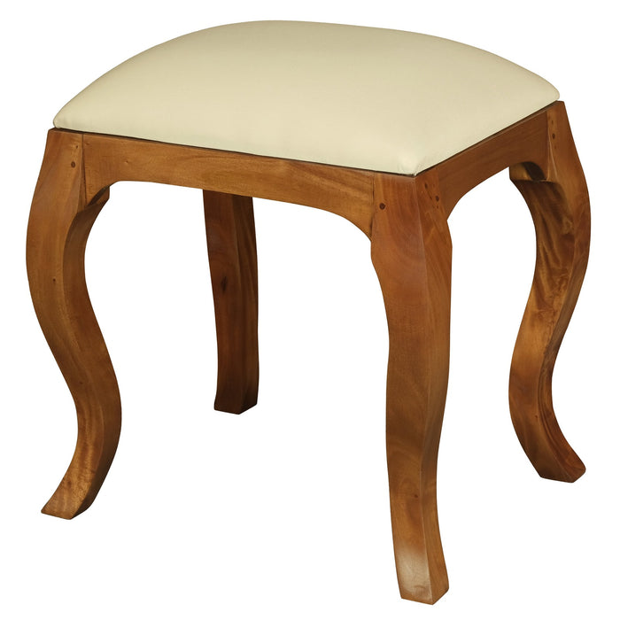 Queen Anne Stool for Dressing Table (Light Pecan)