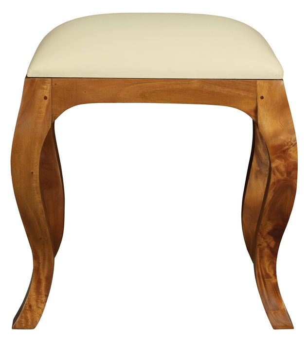 Queen Anne Stool for Dressing Table (Light Pecan)
