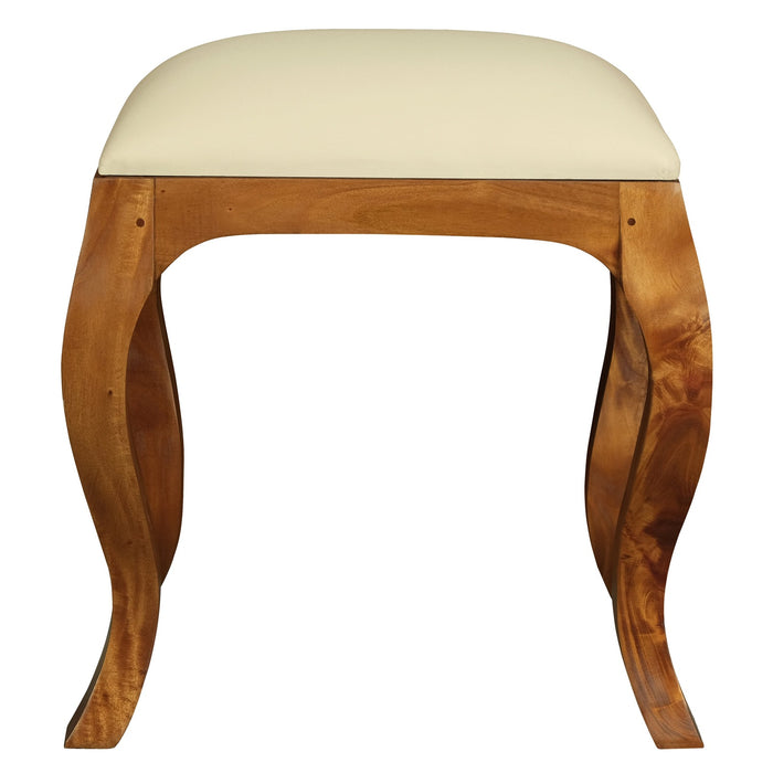 Queen Anne Stool for Dressing Table (Light Pecan)