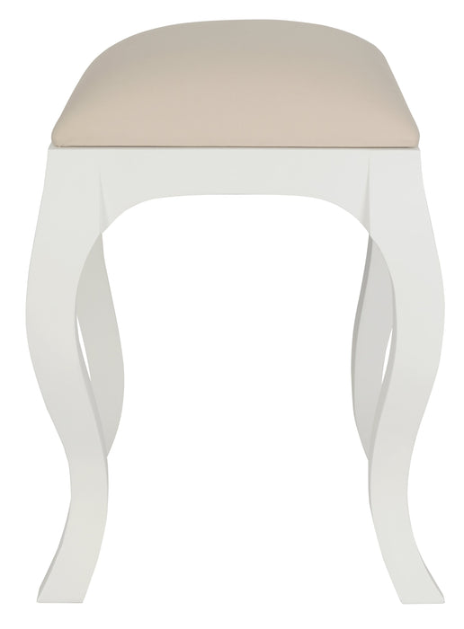 Queen Anne Stool for Dressing Table (White)