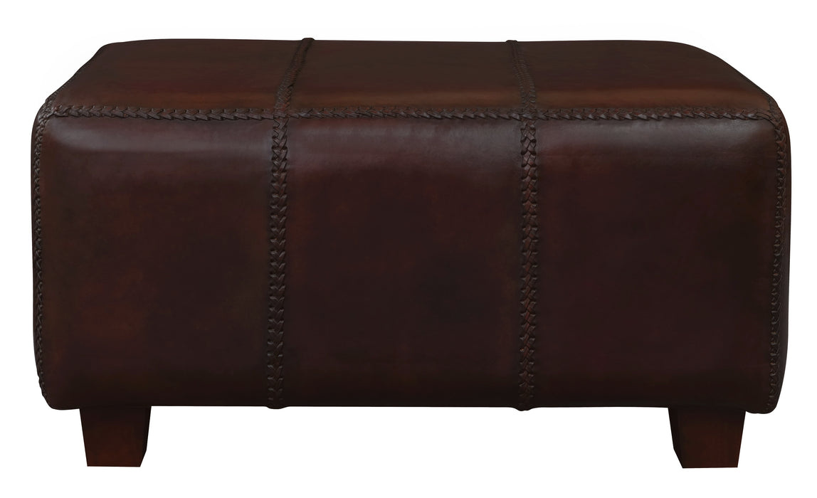 Boston Genuine Leather Ottoman - Small