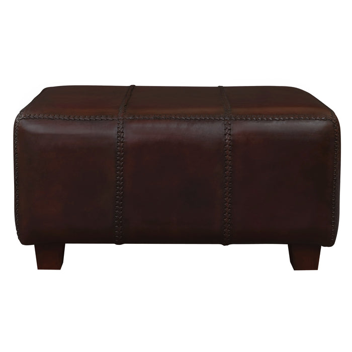 Boston Genuine Leather Ottoman - Small