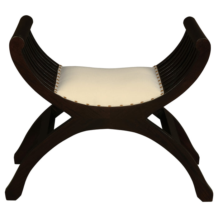 Sloan Single Seater Upholstered Stool (Chocolate)