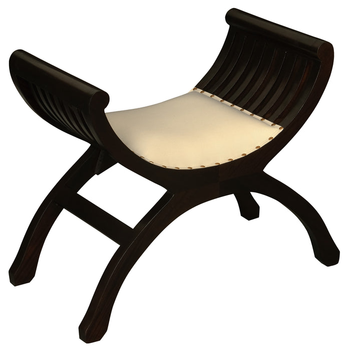 Sloan Single Seater Upholstered Stool (Chocolate)