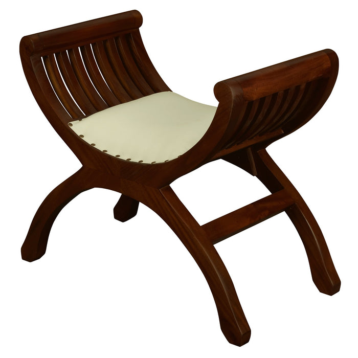 Sloan Single Seater Upholstered Stool (Mahogany)