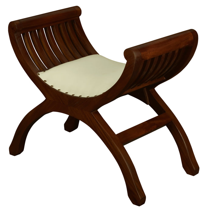 Sloan Single Seater Upholstered Stool (Mahogany)