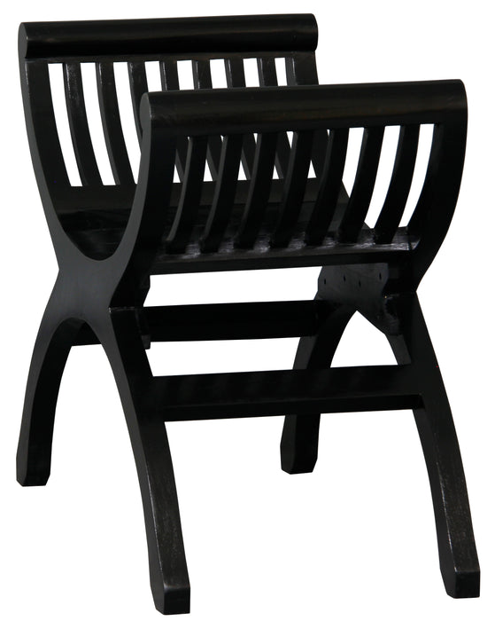 Maeve Solid Timber Single Seater Stool (Black)