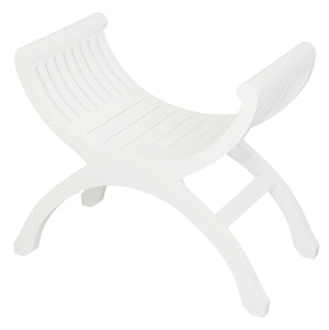 Maeve Solid Timber Single Seater Stool (White)