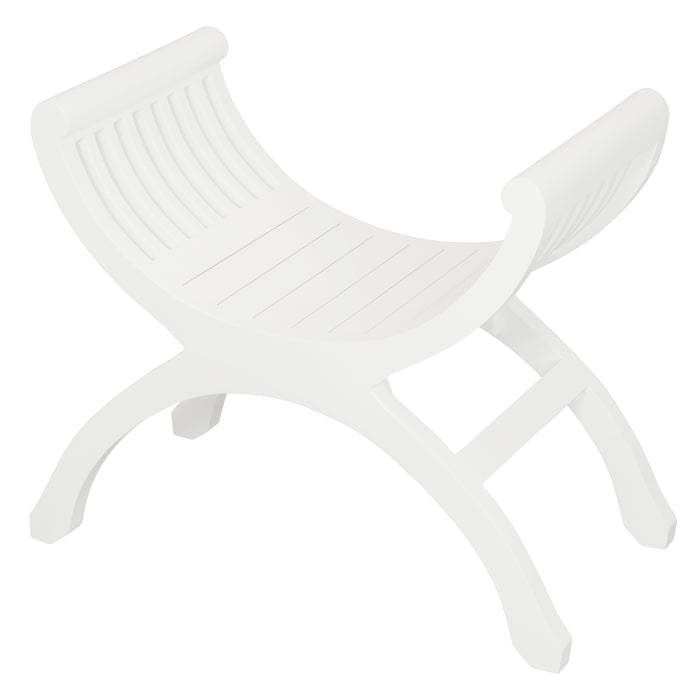 Maeve Solid Timber Single Seater Stool (White)