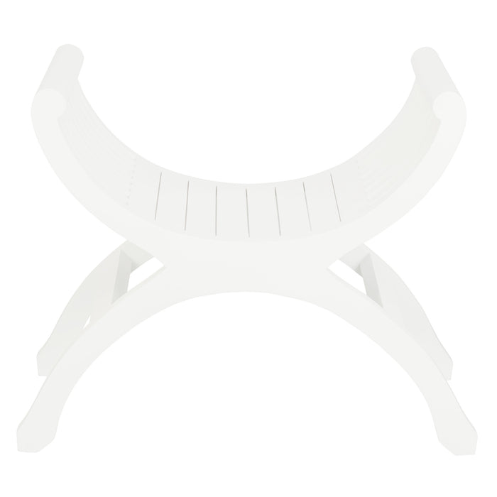 Maeve Solid Timber Single Seater Stool (White)