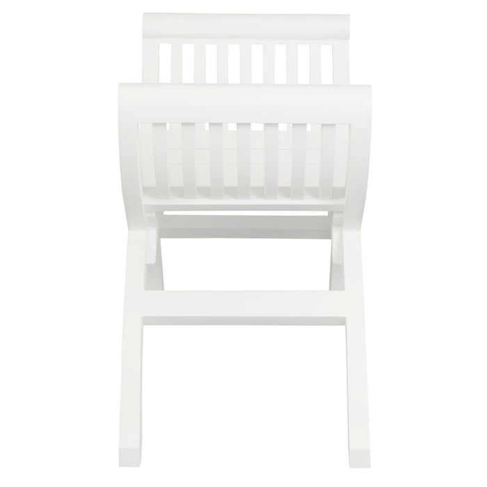 Maeve Solid Timber Single Seater Stool (White)
