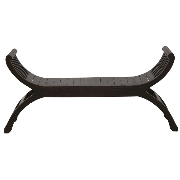 Maeve Solid Mahogany Timber Bench (Chocolate)