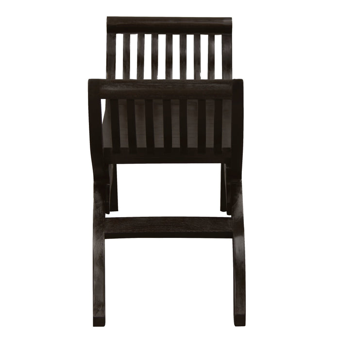 Maeve Solid Mahogany Timber Bench (Chocolate)