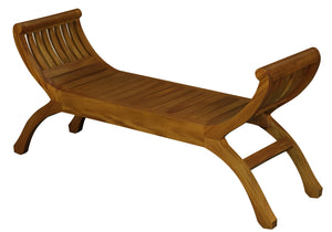 Maeve Solid Mahogany Timber Bench (Light Pecan)