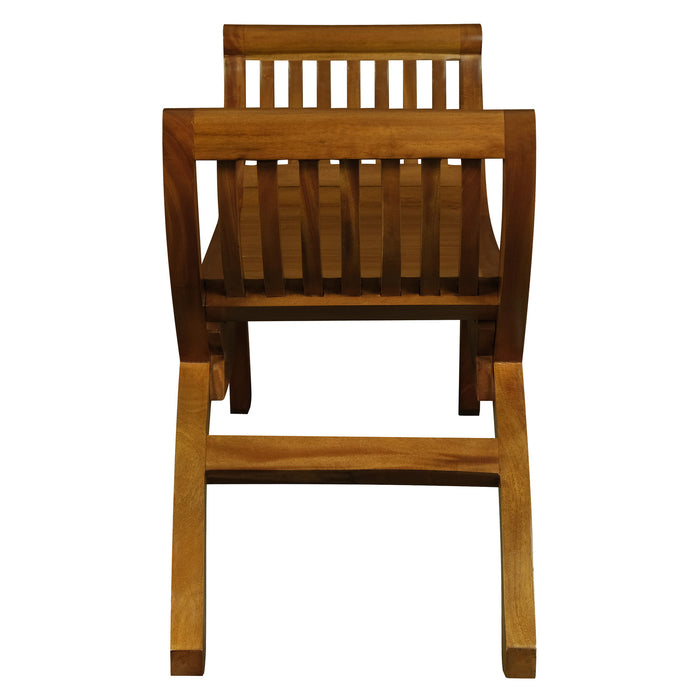 Maeve Solid Mahogany Timber Bench (Light Pecan)