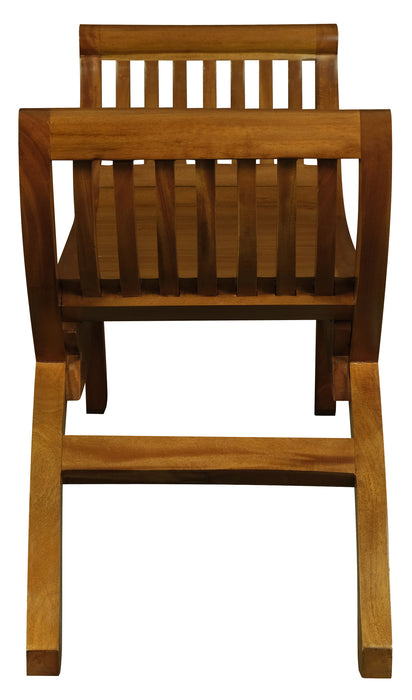 Maeve Solid Mahogany Timber Bench (Light Pecan)