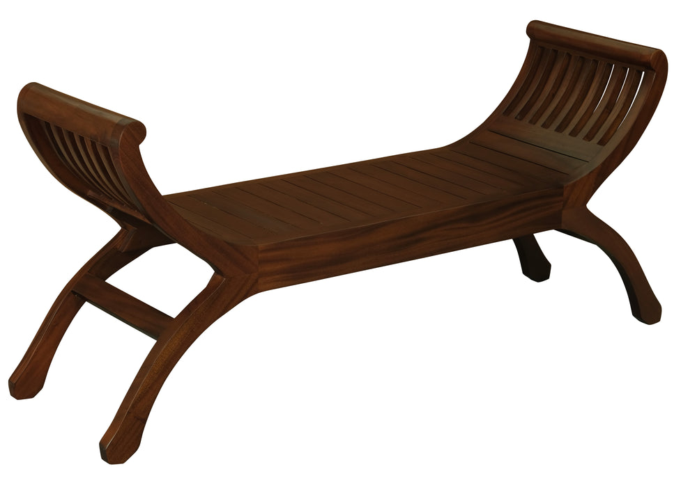 Maeve Solid Mahogany Timber Bench (Mahogany)