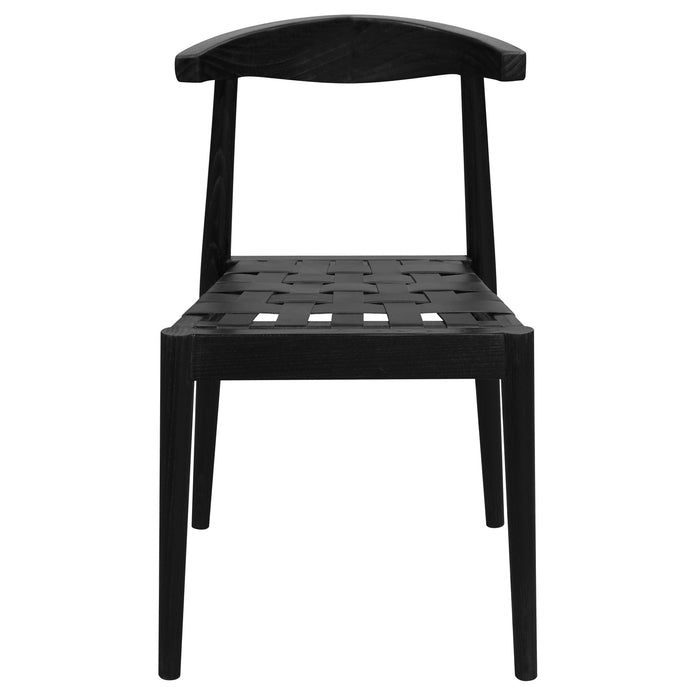 Elliot Leather Dining Chair (Black)