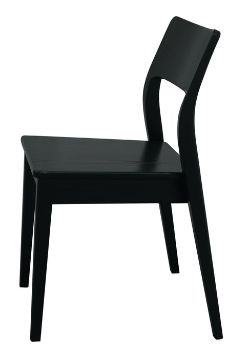 Providence Solid Indonesian Oak Dining Chair - Set of 2 (Black)