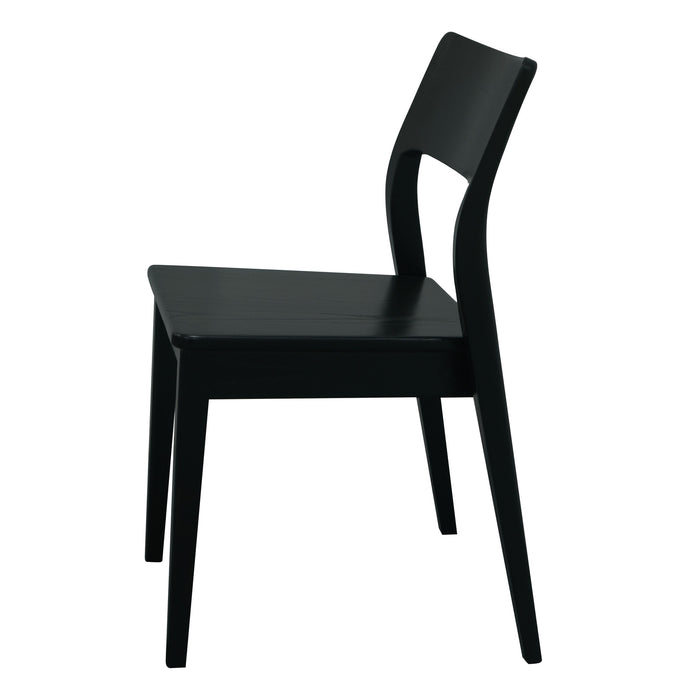 Providence Solid Indonesian Oak Dining Chair - Set of 2 (Black)
