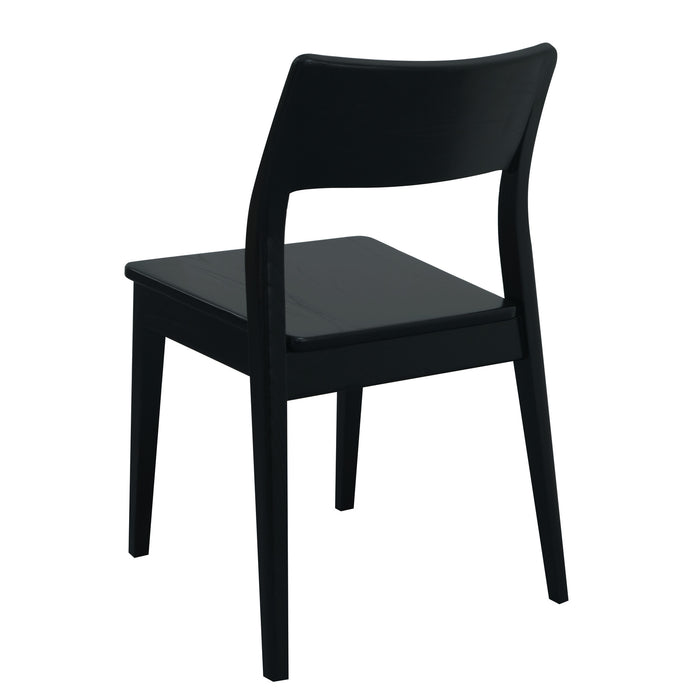 Providence Solid Indonesian Oak Dining Chair - Set of 2 (Black)
