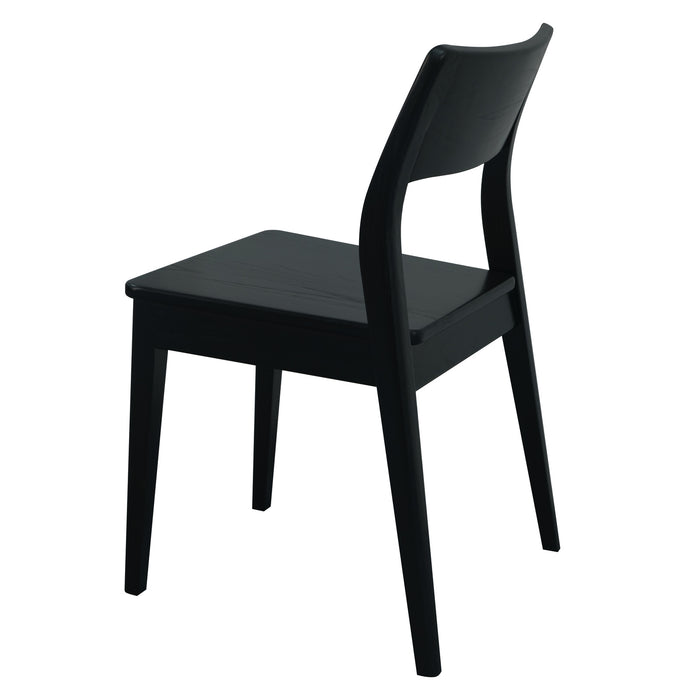 Providence Solid Indonesian Oak Dining Chair - Set of 2 (Black)