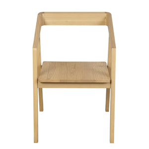 Kyoto Solid Oak Arm Chair - Set of 2 (Natural)