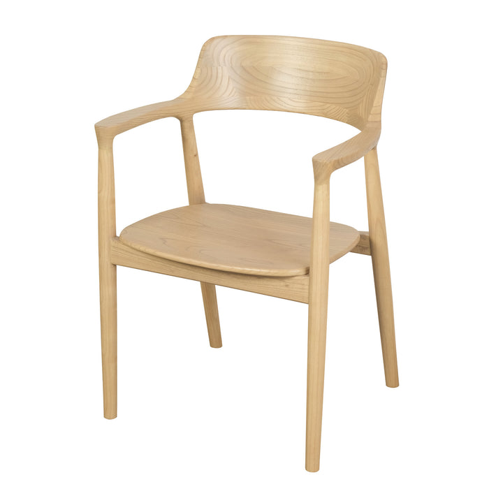 Nobu Solid Oak Arm Chair (Natural)