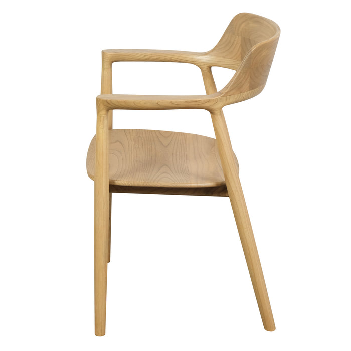 Nobu Solid Oak Arm Chair (Natural)