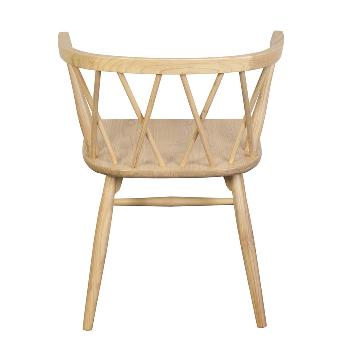 Sierra Cross Back Oak Chair - Set of 2 (Natural)