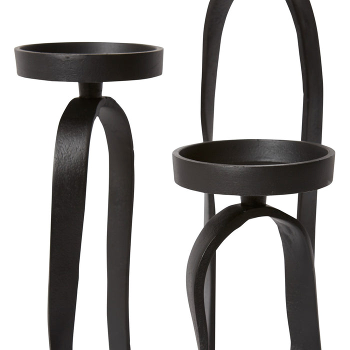 Una Candle Holder - Black, 47cm (H)