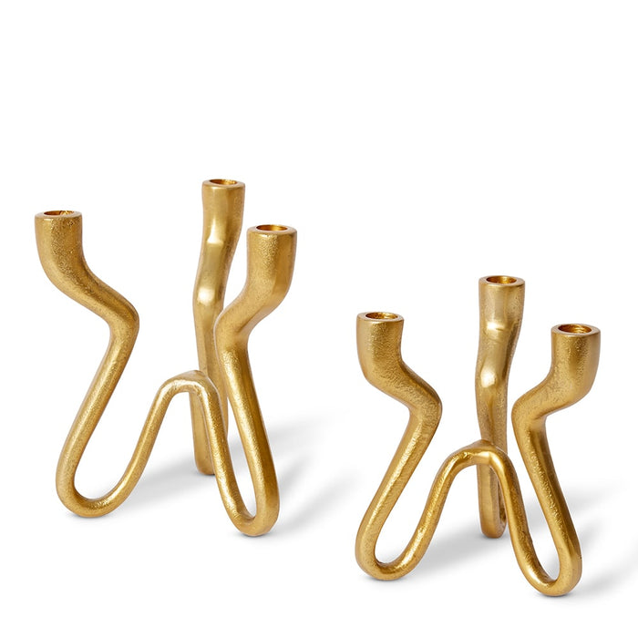 Laquan Candle Holder - Gold, 21cm (H)
