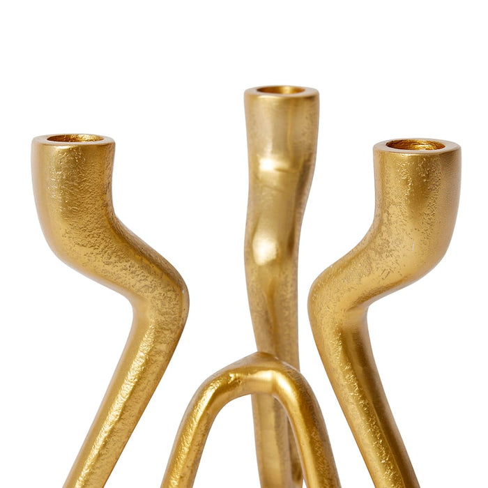 Laquan Candle Holder - Gold, 21cm (H)