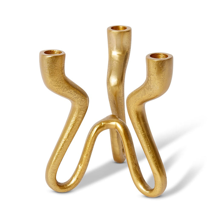 Laquan Candle Holder - Gold, 21cm (H)