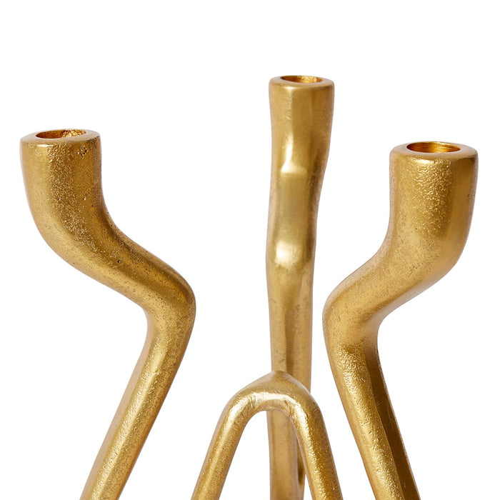 Laquan Candle Holder - Gold, 25cm (H)