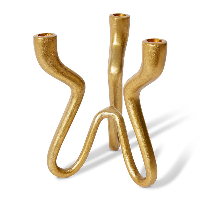 Laquan Candle Holder - Gold, 25cm (H)