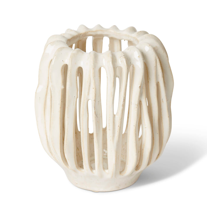 Onyeka Tall Candle Holder - White, 17cm (H)