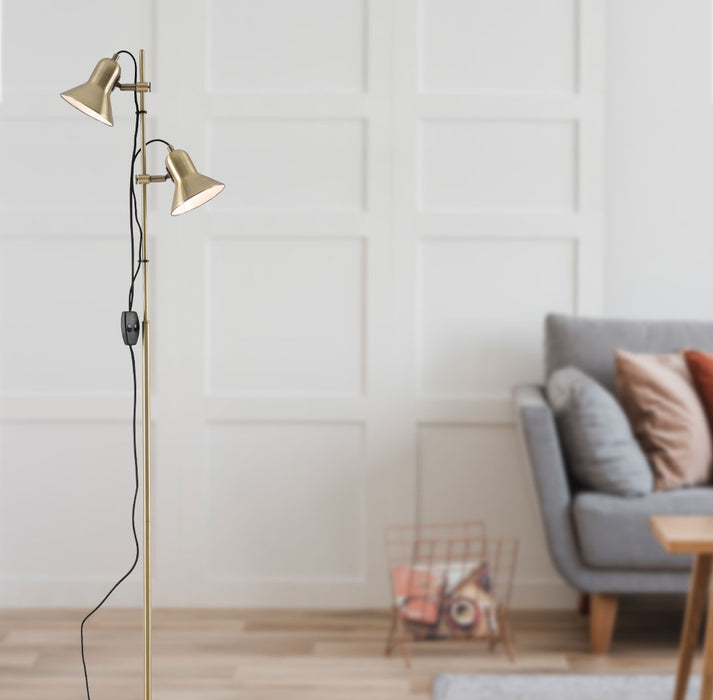 Corelli 2 Floor Lamp - Antique Brass