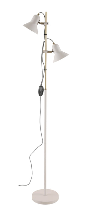 Corelli 2 Floor Lamp - Antique Brass, White