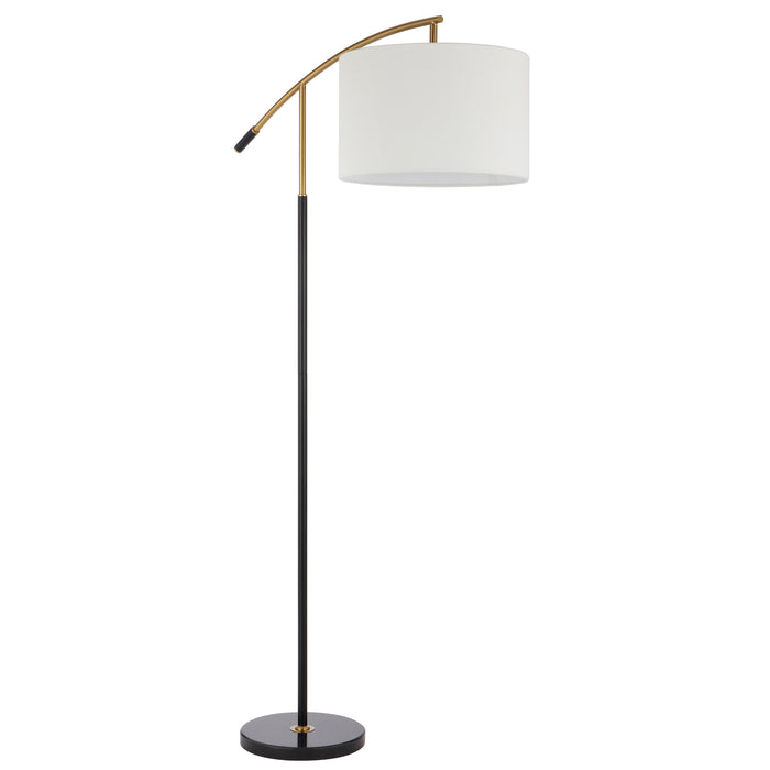 Cruz Floor Lamp - Black, Gold, Ivory
