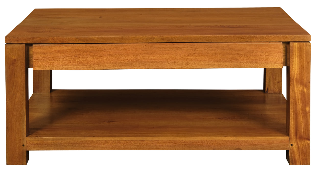 Amsterdam 2 Drawer Coffee Table (Light Pecan)