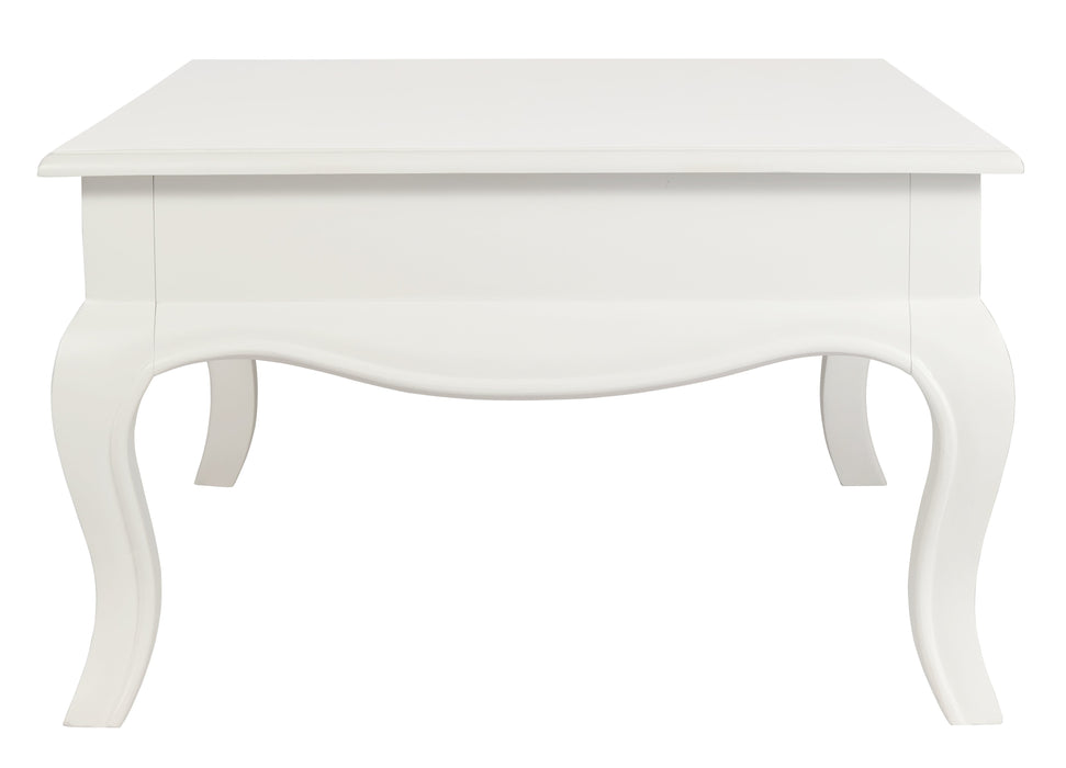 French Provincial 2 Drawer Coffee Table (White)