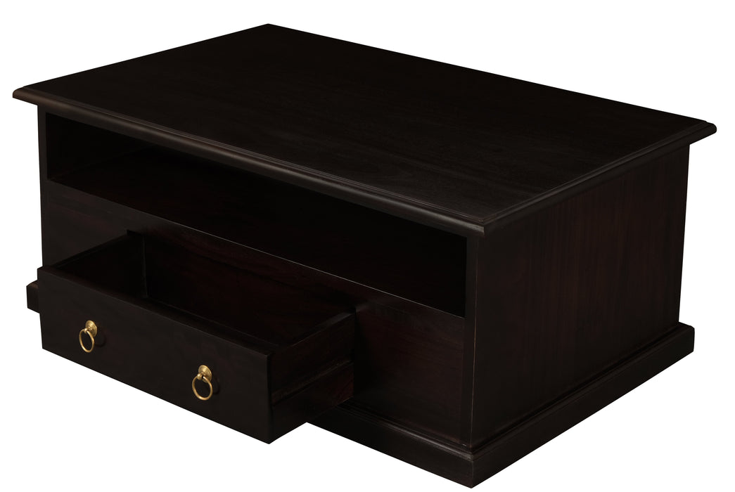 Tasmania 2 Drawer Coffee Table (Chocolate)
