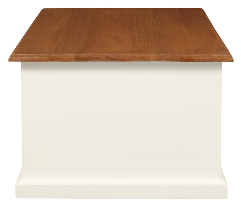 Tasmania 2 Drawer Coffee Table (White Caramel)